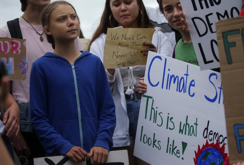 Greta thunberg porte la question climatique face a la maison blanche