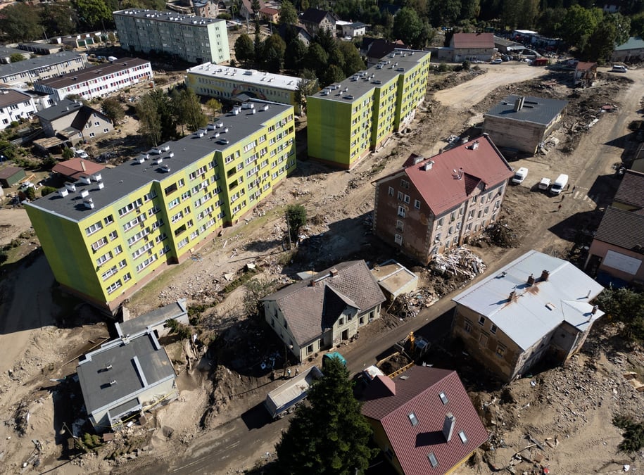 Consequences des inondations de la riviere morawka a stronie slaskie