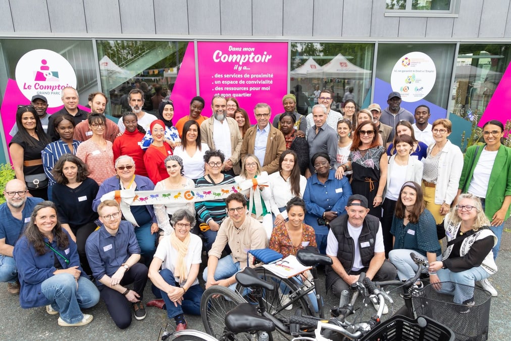 Dans le quartier du Grand Parc a Bordeaux, le local des deux premières entreprises à but d'emploi a été inauguré fin mai.