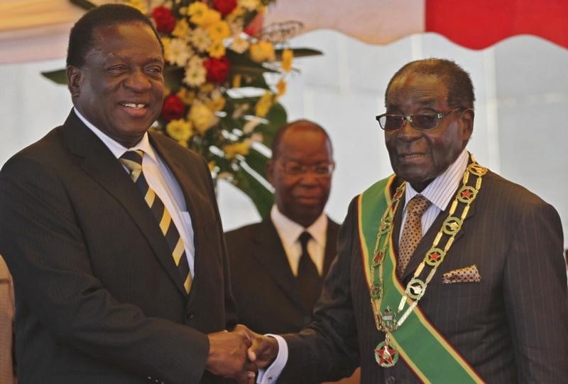 Emmerson mnangagwa sera investi president vendredi au zimbabwe