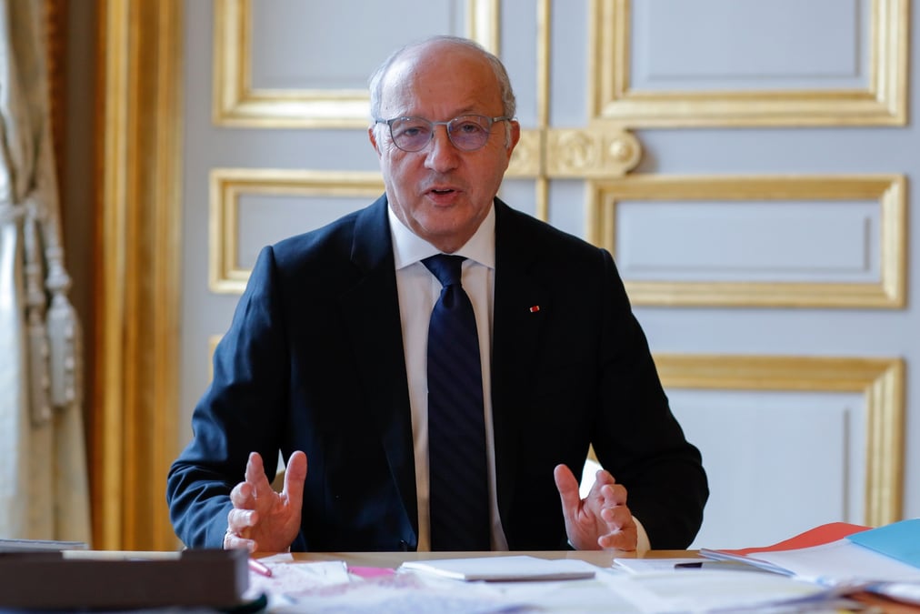 Le president du conseil constitutionnel laurent fabius
