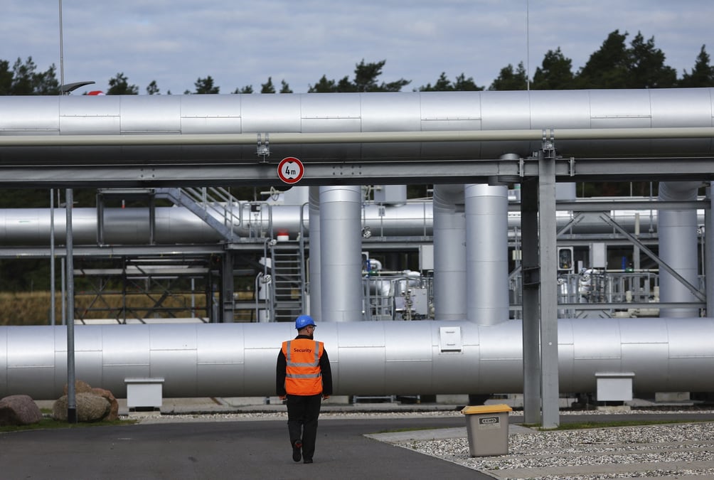 Photo d'archives du gazoduc nord stream 2 a lubmin