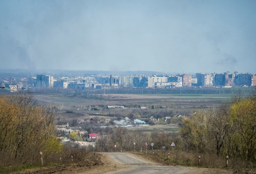 Ville de bakhmut, sur la ligne de front
