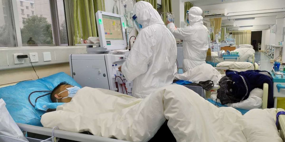 A l'Hôpital central de Wuhan , en Chine, le 25 janvier dernier.