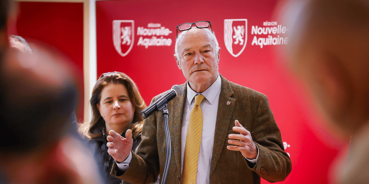 Alain Rousset, le président du conseil régional de Nouvelle-Aquitaine, le 12 janvier 2024.