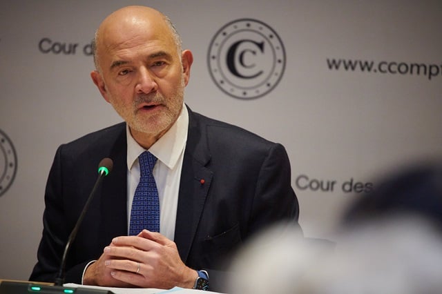 Le président de la Cour des comptes Pierre Moscovici lors d'un point presse ce mardi 14 janvier.