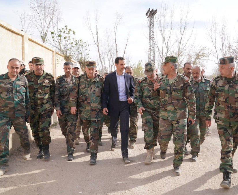 Bachar al assad se filme en vainqueur dans la ghouta orientale