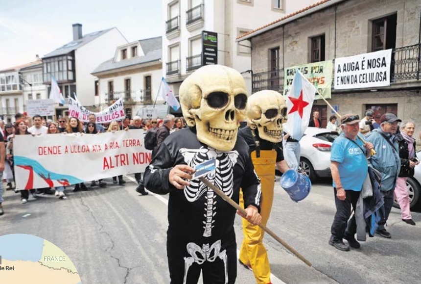 Manifestation dans les rues de Palas de Rei, le 26 mai.