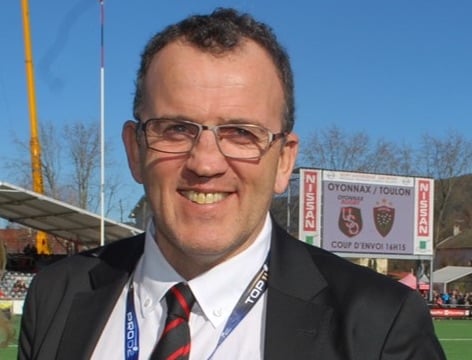 Thierry Emin, président de l'Union Sportive Oyonnax Rugby