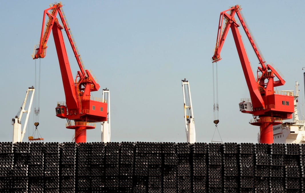 Tres forte hausse en chine des exportations