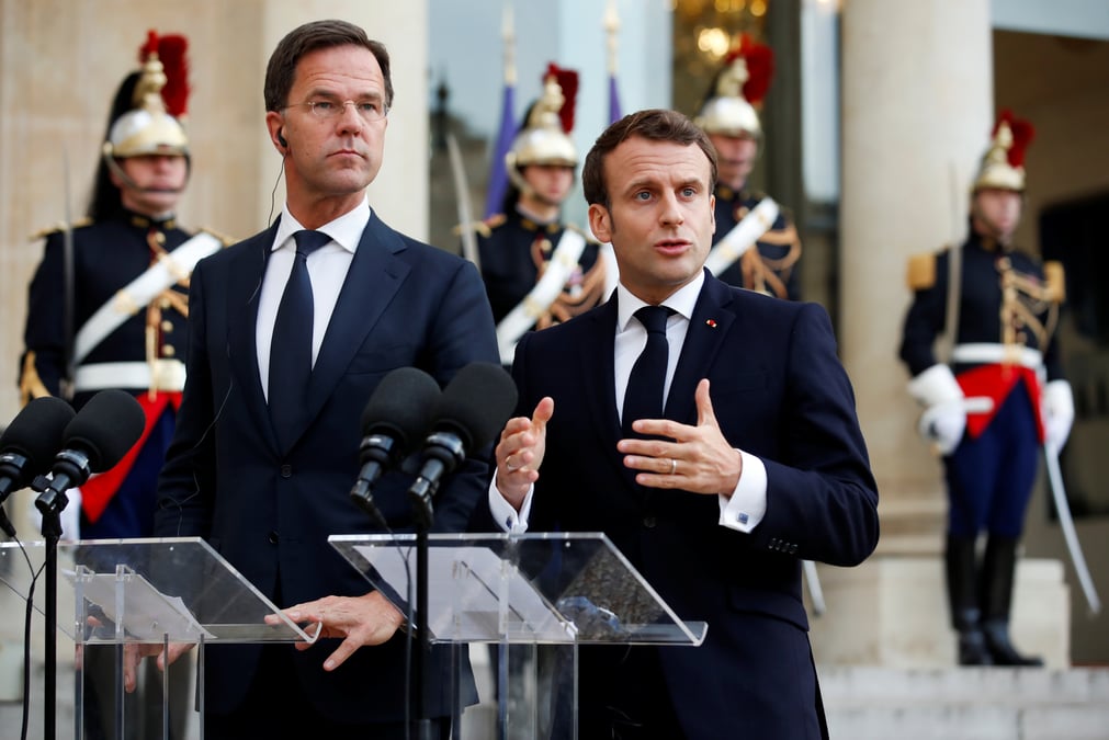 Macron et rutte en quete de compromis sur fond de divergences