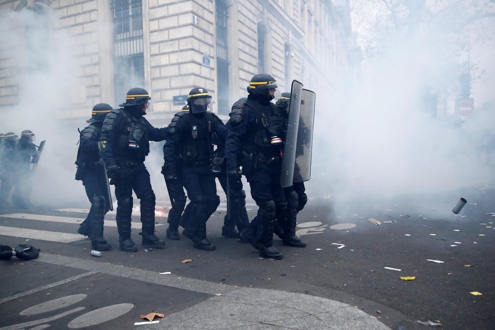 Incidents a paris durant la manifestation contre la reforme des retraites