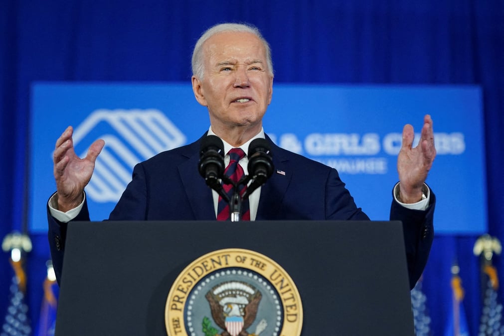 Le president americain joe biden en visite a milwaukee