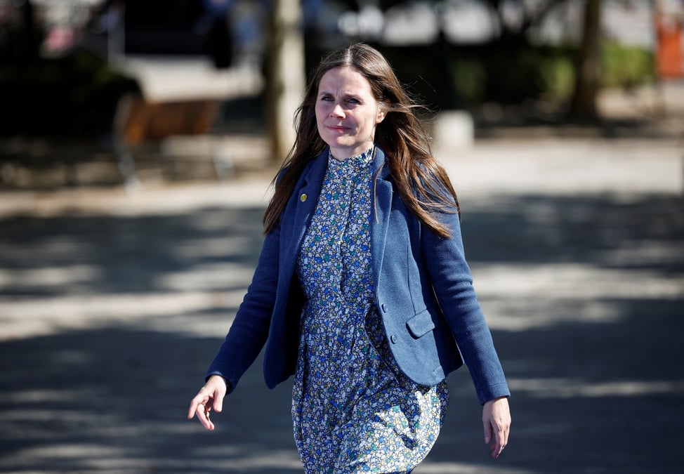 La premiere ministre islandaise katrin jakobsdottir, lors du sommet de la communaute politique europeenne a grenade