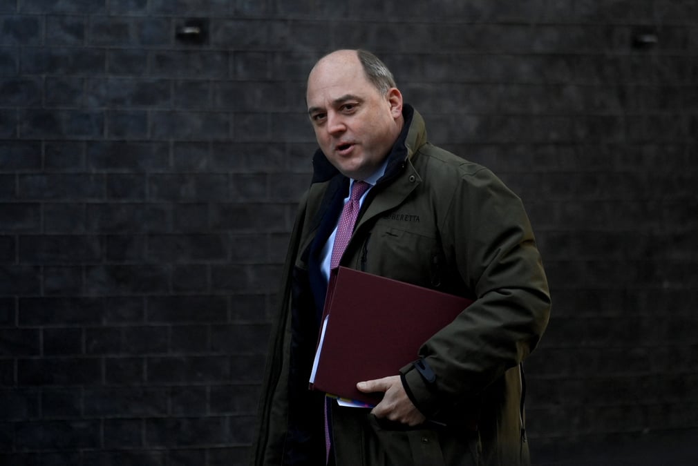 Le ministre britannique de la defense, ben wallace, a downing street