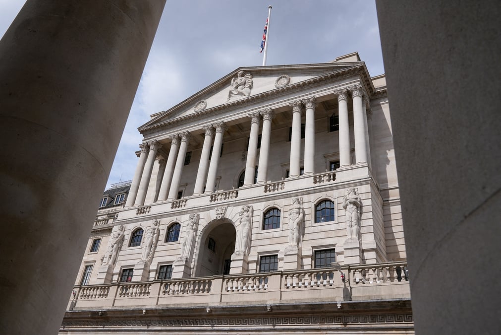 Vue generale du batiment de la banque d'angleterre (boe)