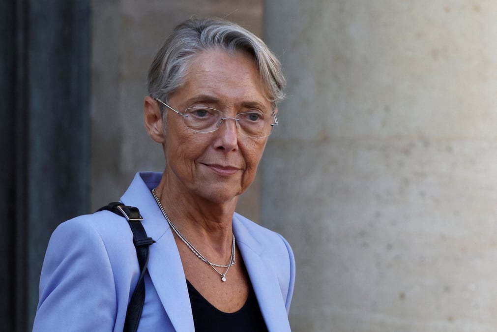 La premiere ministre francaise elisabeth borne au palais de l'elysee, a paris