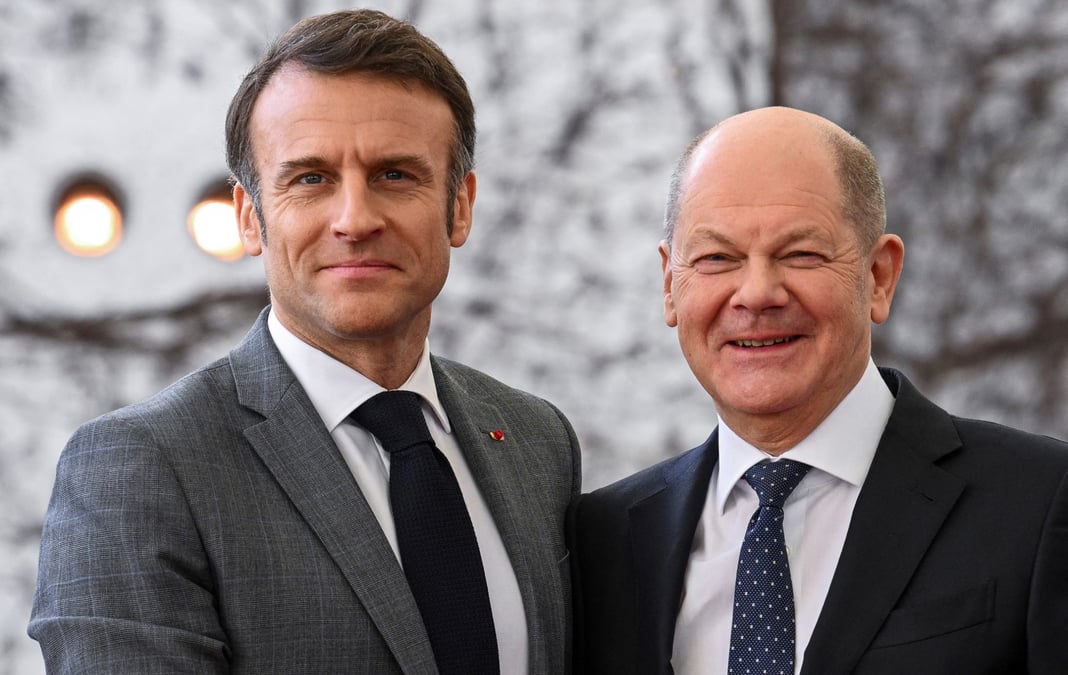 Emmanuel Macron et Olaf Scholz se sont retrouvés lors d'un diner à la Rotonde, jeudi soir.