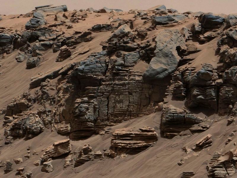 Des composés chimiques organiques et du méthane détectés sur Mars