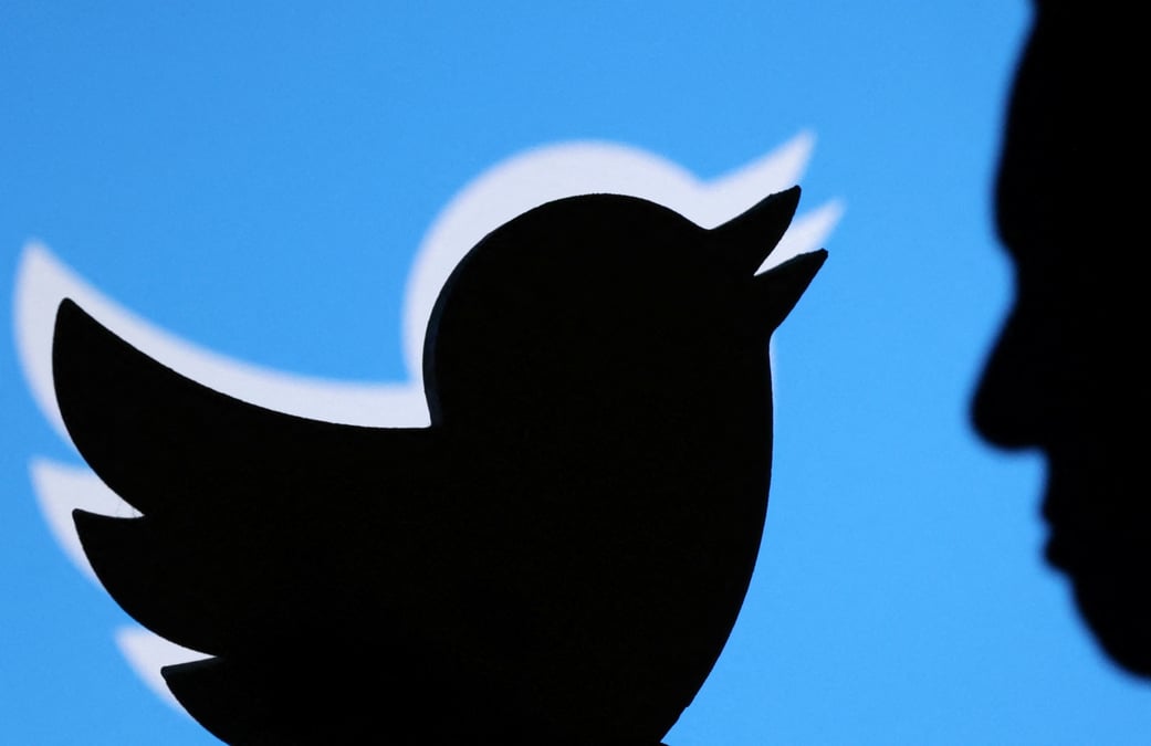 Illustration d'elon musk et du logo twitter