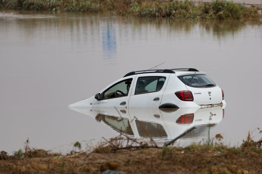 Photo des degats causes par les inondations en espagne