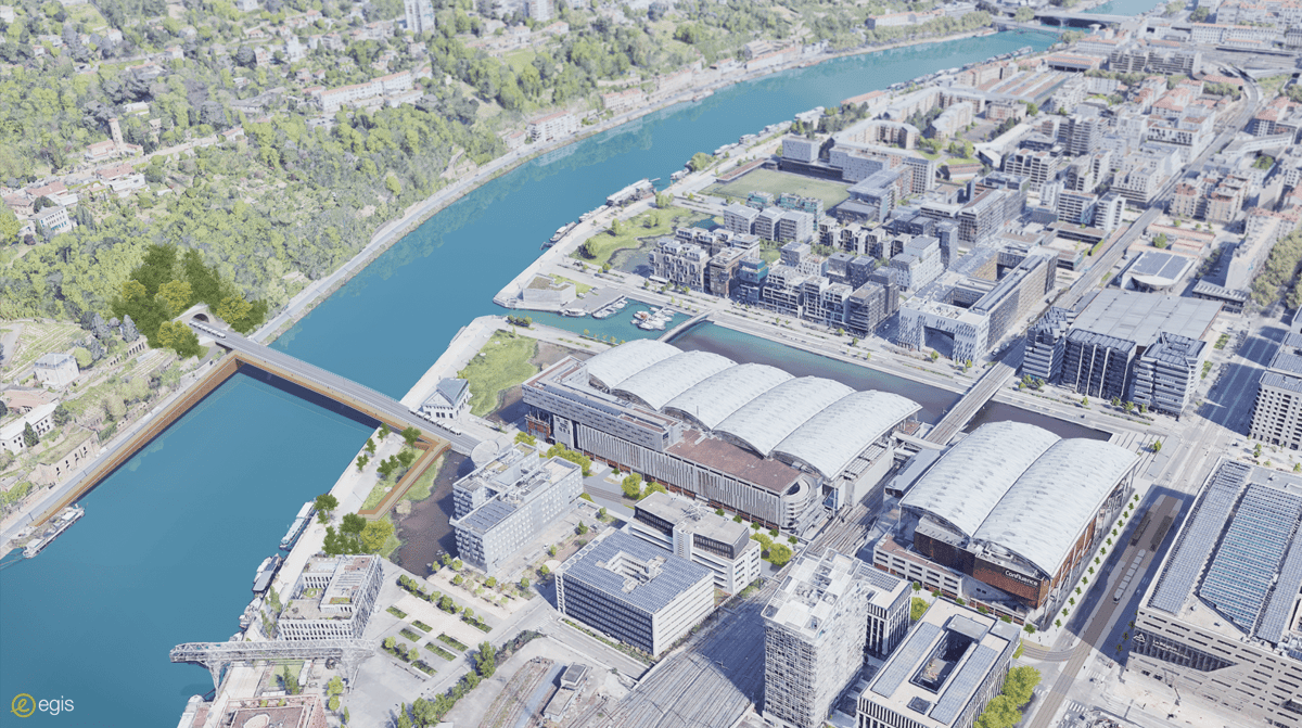 Le Sytral privilégie aujourd'hui un projet de nouveau pont sur la Saône depuis la rue Montrochet, dans le quartier Confluence à Lyon, à travers ce projet qui doit également signer la fin du projet de métro E.