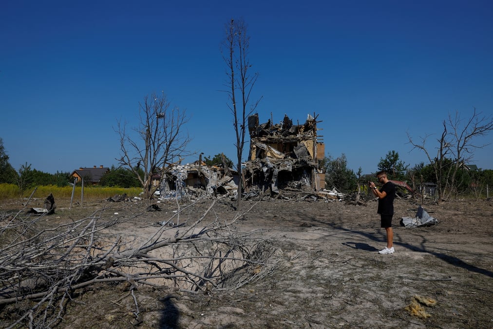 Consequences d'une attaque de missiles russes dans la region de kiev