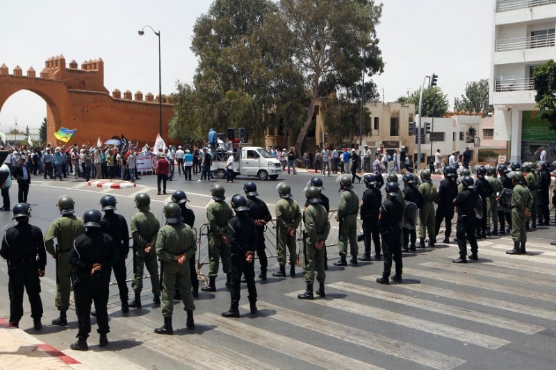 Nouvelle manifestation dispersee dans le nord du maroc