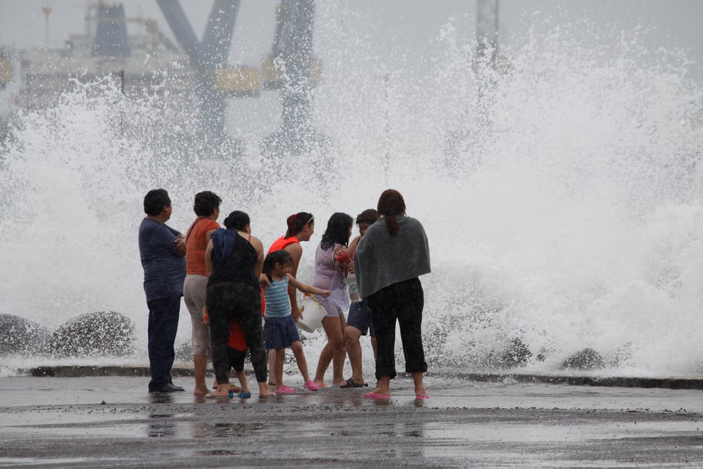 L'ouragan franklin touche terre au mexique