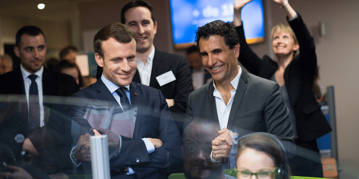 Emmanuel Macron chez JeChange à Agen