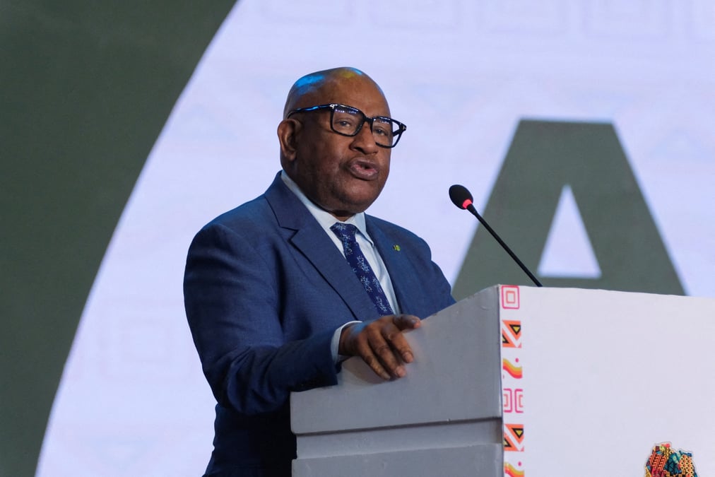 Azali assoumani, president de l'union des comores a la conference de l'union africaine a accra