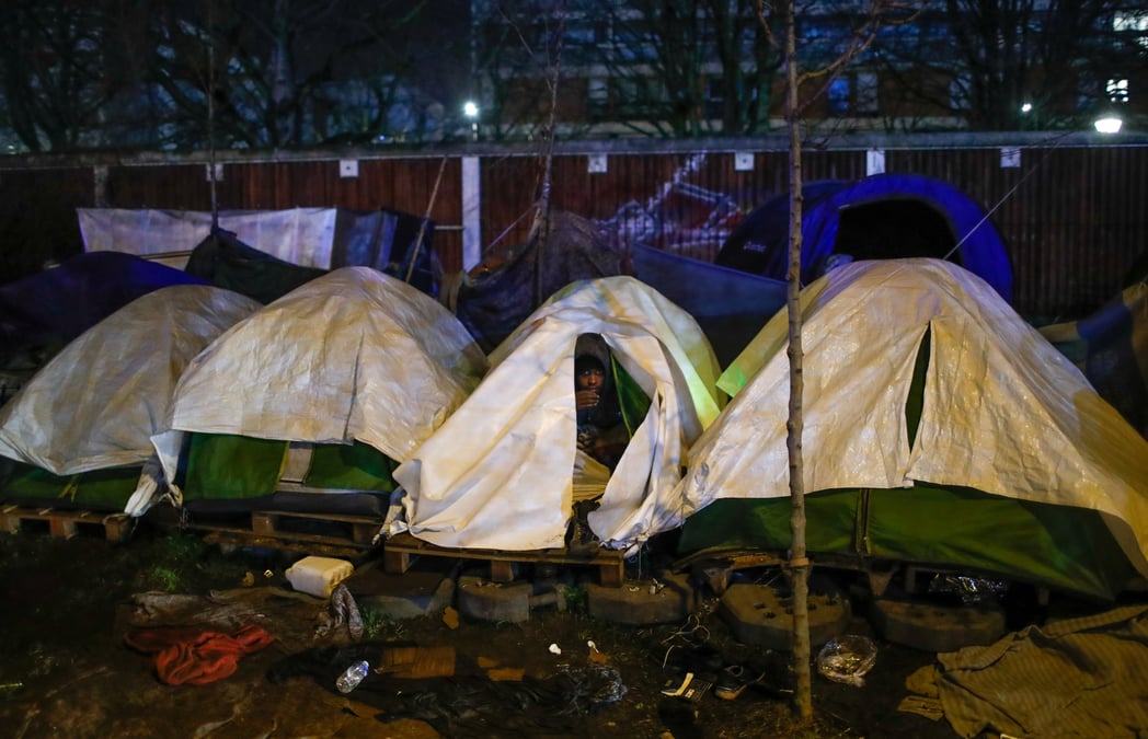 Nouvelle evacuation d'un camp de migrants a paris