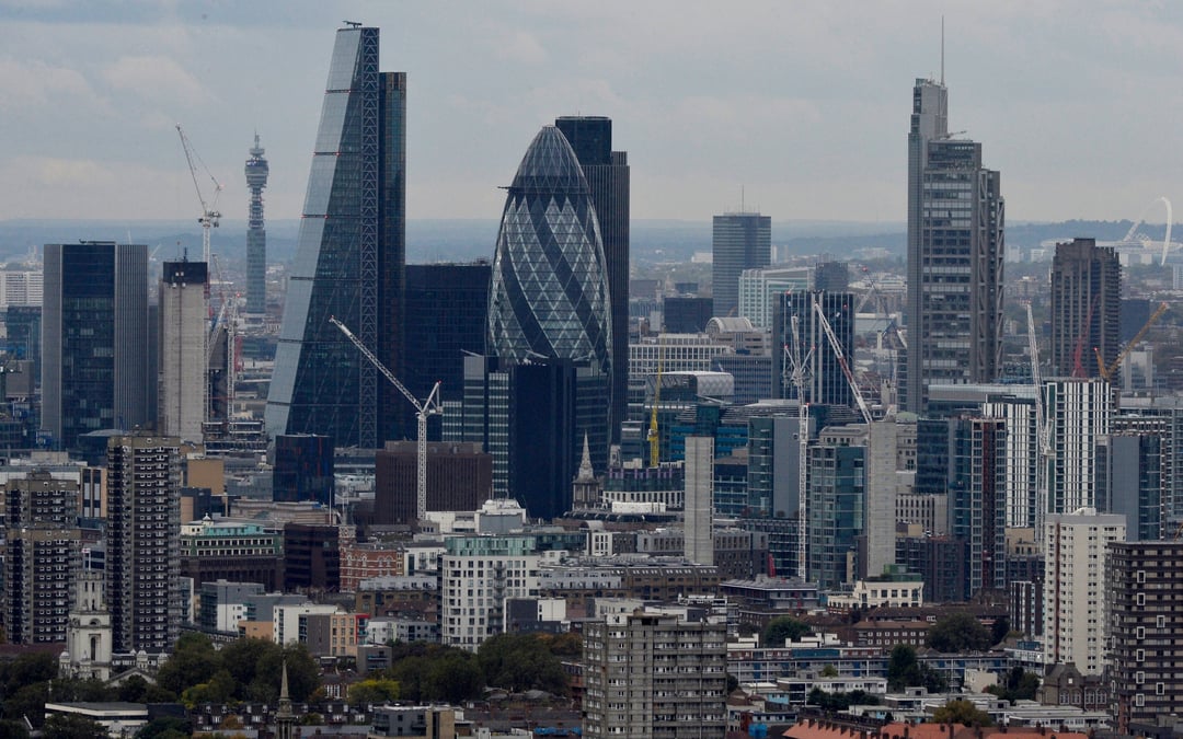 Vue du quartier financier de londres