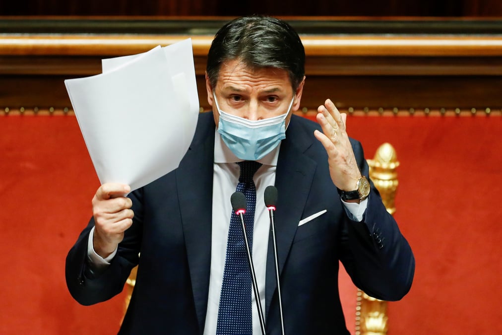 Italie: conte a demissionne, le president va consulter les partis