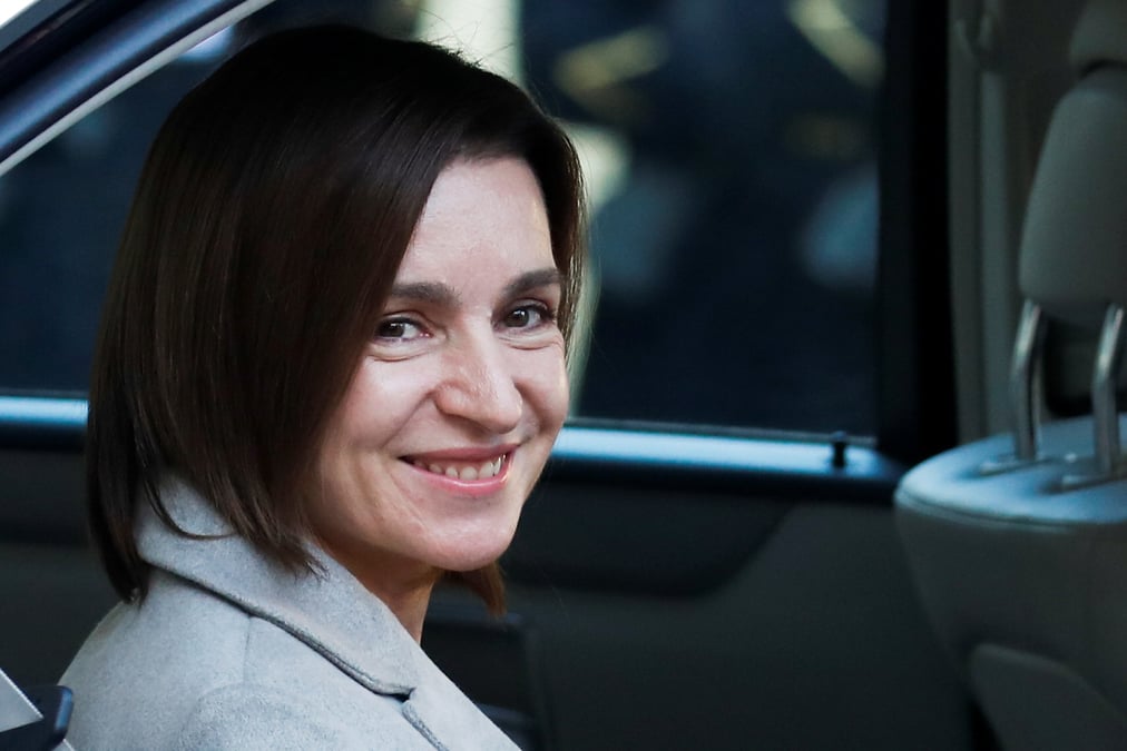 La presidente de la moldavie, maia sandu, a paris
