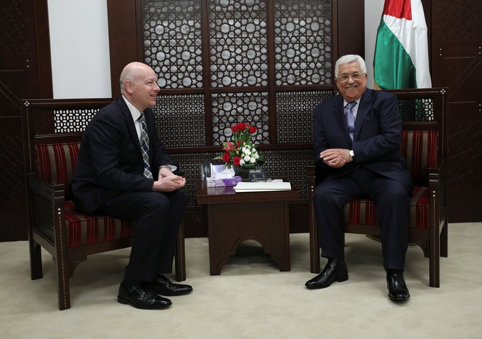 L'emissaire de trump au proche-orient rencontre mahmoud abbas