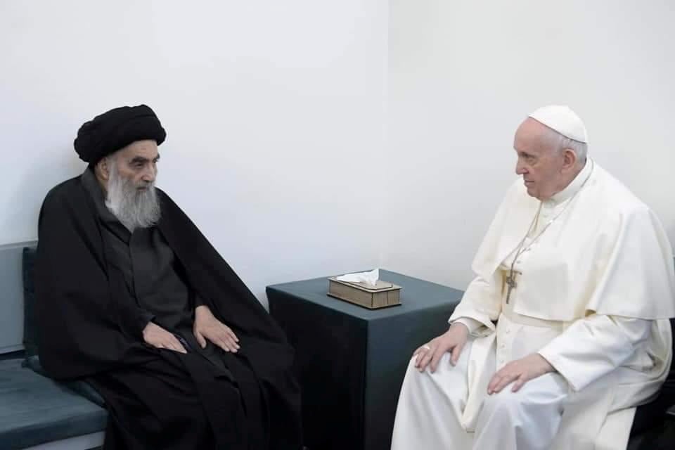 Le pape francois rencontre en irak le grand ayatollah ali al sistani