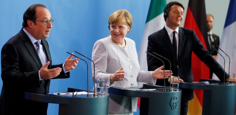 Merkel, hollande et renzi se verront lundi avant le sommet de l'ue