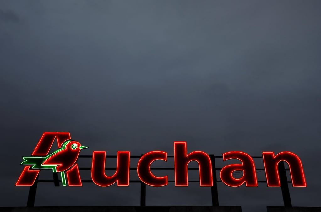Le logo du supermarche auchan a saint-sebastien-sur-loire