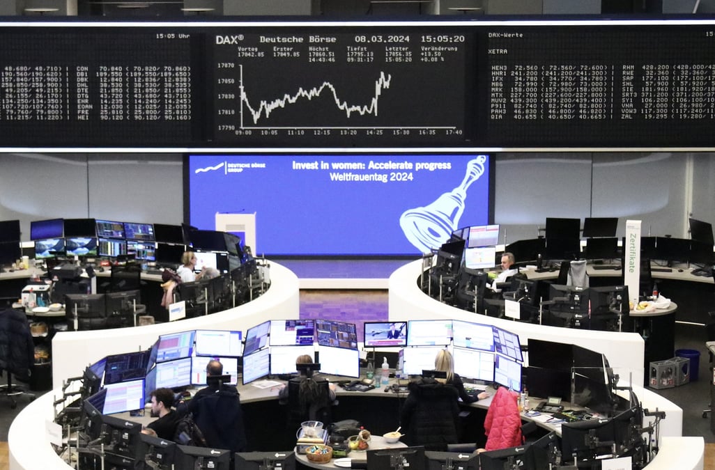 Le graphique de l'indice dax de la bourse de francfort