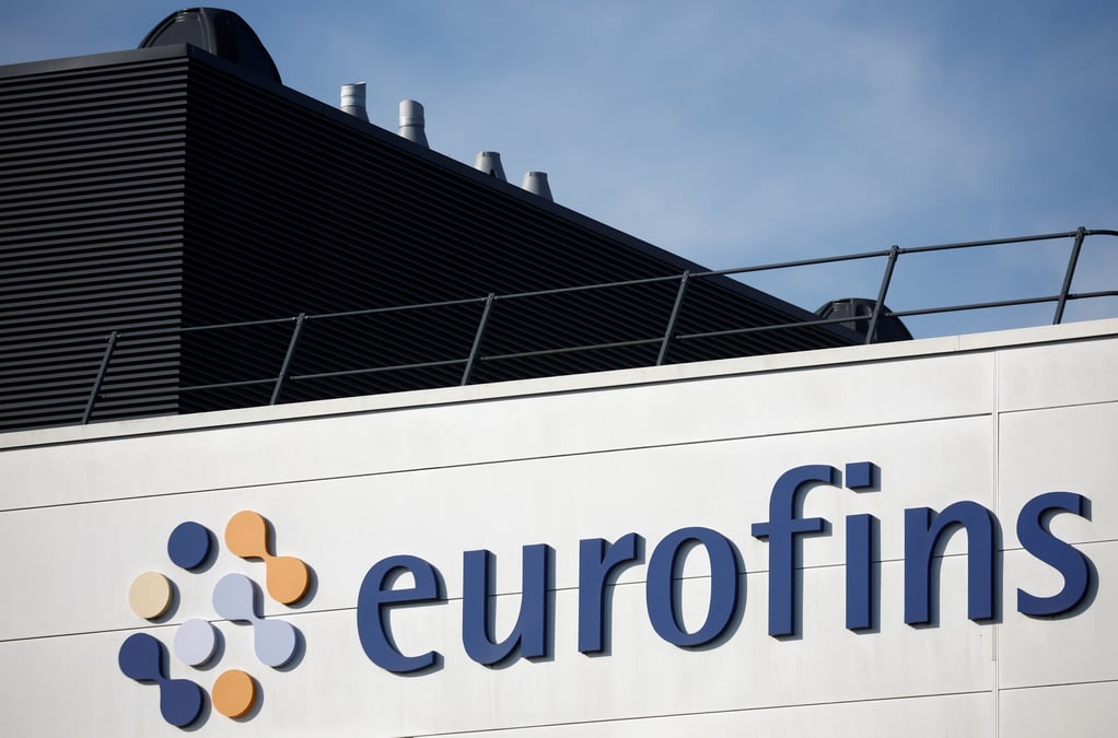 Le logo d'eurofins scientific