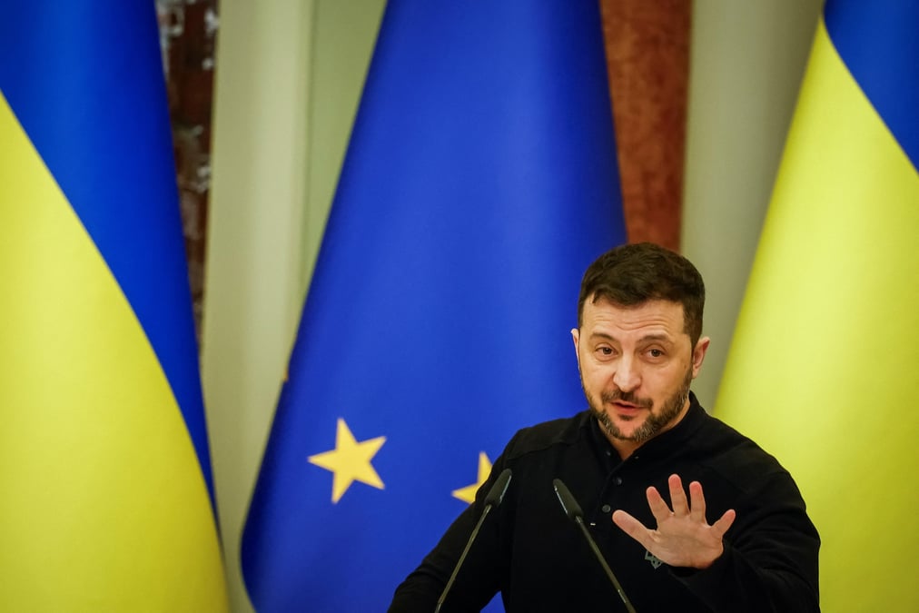 Le president ukrainien volodimir zelensky