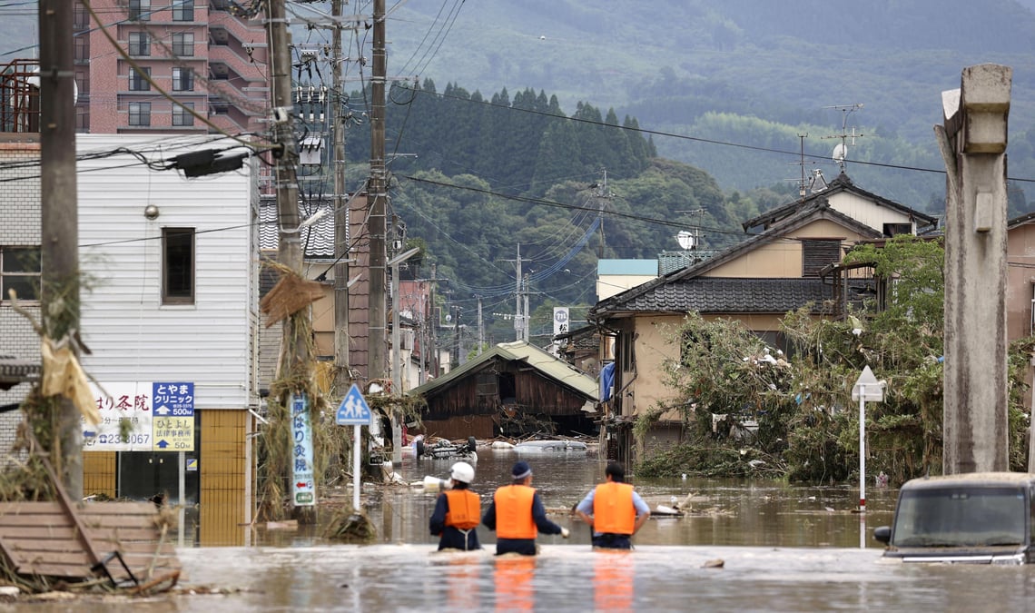 Le japon se prepare a de nouvelles pluies dans le sud