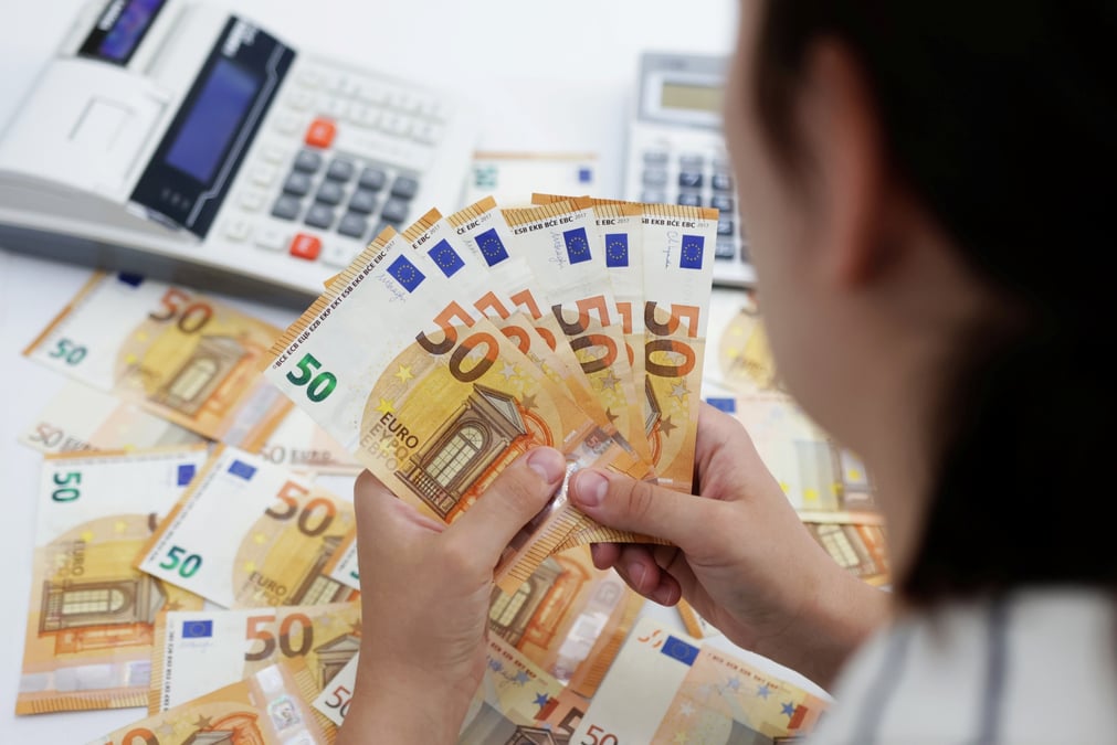 Illustration montrant des billets en euros