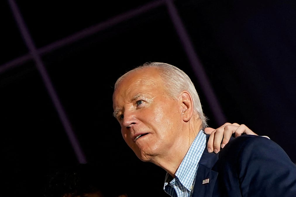 Joe biden lors d'une celebration du jour de l'independance a washington, etats-unis