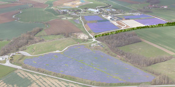 La centrale photovoltaïque de Drambon (21) construite par Engie Green pour Suez