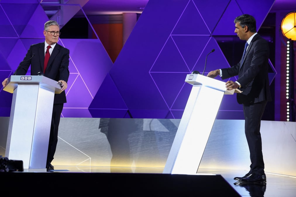 Dernier debat entre rishi sunak et keir starmer avant les elections legislatives en grande-bretagne