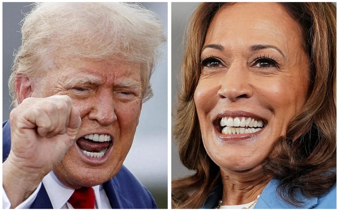 La vice-presidente kamala harris et l'ancien president americain donald trump
