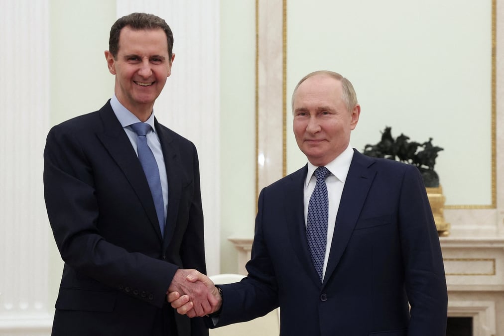 Le president russe vladimir poutine assiste a une reunion avec le president syrien bachar al-assad au kremlin