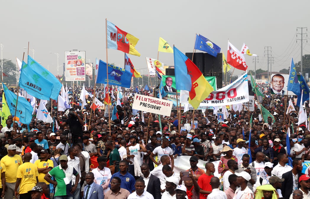 Demonstration d'unite de l'opposition congolaise a kinshasa